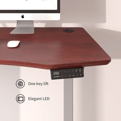 Maidesite Executive Series 55 inch Height Adjustable Standing Desk With Curved Desktop
